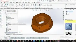 How to design Flange Nut in solidworks