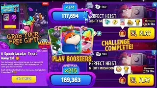 2 Solo/ Perfect Heist Mighty Mushrooms+Bombs Away 38000 and 72500 Score/ Gift Match Masters