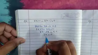 Class 8th Chapter2 NCERT Book Linear Equation in one variable exercise 2.3 question number 5,6,7