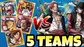 [OPTC] Shanks & Mihawk Raid Boss - 5 TEAMS