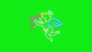 Neon Love effects green screen