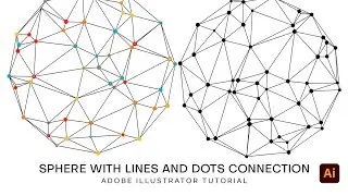 sphere with lines and dots connection | adobe illustrator tutorial