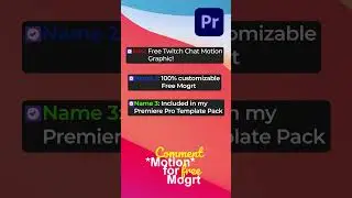 Free Twitch Chat Motion Graphic for Premiere Pro | Free Download