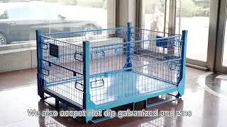 How to fold a metal stillage？