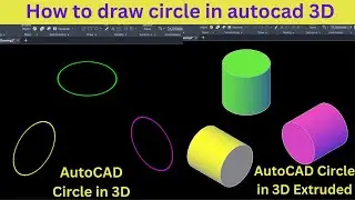 how to draw circle in autocad 3d | AutoCAD Isometric Circle | 3d Circle | 3d autocad