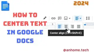 How to center text in Google Docs
