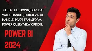Fill up, Fill down, Duplicate value Handle, Error value Handle, Pivot Transform, Power BI query view