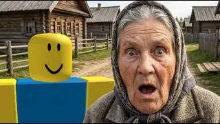 Roblox and Grandma! 😱 ​​Bacon and Noob in the past! 🏰