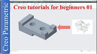 Creo parametric tutorials for beginners|creo|proE|tutorial-01