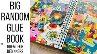 💥Big Random Glue Book💥 40 minutes of glue book fun!! I share tips and tricks! #collage