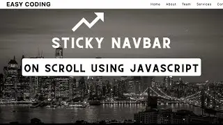 Sticky Navigation Bar On Scroll Using Javascript | Fixed Navbar on Scroll