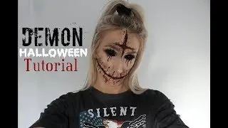 SILENT. Demon Halloween Tutorial!! Easy SFX Makeup