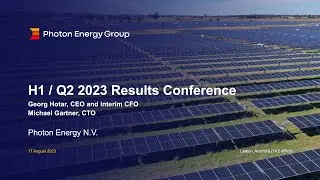Photon Energy Group | Q2 & H1 2023 Results