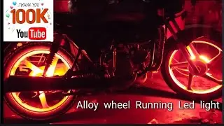 Install Led alloy wheel running light in splendor bike