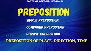 Learn all about Simple, Compound, Phrasal Prepositions | Parts of speech