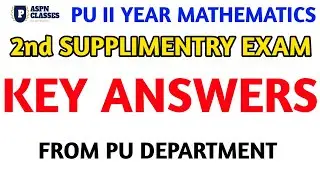 2nd SUPPLIMETRY EXAM 2023 KEY ANSWERS || KEY ANSWERS FOR 2nd SUPPLIMENTRY EXAM
