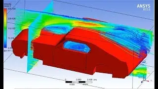 Air flow turbulance analysis on Ford Mustang car body using Ansys Fluent at 120KM/hr (Part1)