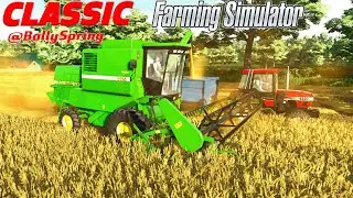 Farming in the 1990's on BallySpring | Farming SImulator 22 - Wheat harvest underway.
