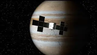 Blender JUICE Satellite and Jupiter Loop Video Animation | Original Music