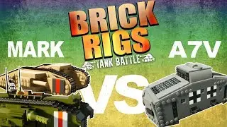 WW1 TANK BATTLE!!! British Tank vs German Tank - Brick Rigs Gameplay