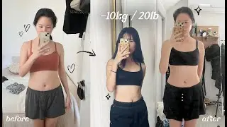 ✮ how I realistically lost 20lbs (9kg) | 120lbs (54kg) → 100lbs (45kg)