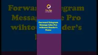 How to Hide Sender Name in Telegram Forward Message ? 