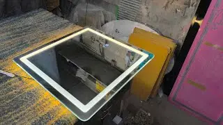mirror glass led touch sensor installation||3 लाइटिंग सेंसर मिरर गिलास बनाना सीखें||surat