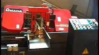 SECOND VIDEO: AMADA  HA250W FULL Y AUTOMATIC HYDRAULIC HORIZONTAL BAND SAW