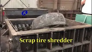 Double shaft shredder shredding tires#doubleshaftshredder #shredder #machine #shreddermachine #tire