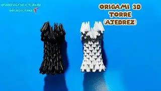 Origami 3D Torre (Ajedrez)
