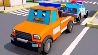 La Petite Dépanneuse et Le Camion de pompier - Dessin animé français - Drôles Voitures