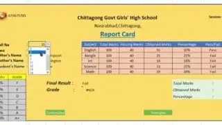 Automatic Student Report Card in Excel