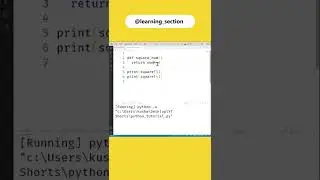 How to Square and Cube of any number - Python | @learning_section