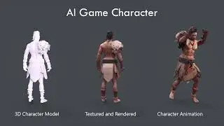 Process of Game Character creation using AI