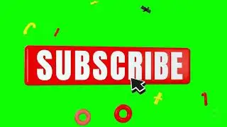 Subscribe Green Screen | Green Screen Subscribe Button | Green BackGround Screen (No Copyright)