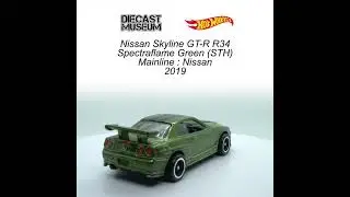 Hot Wheels Nissan Skyline GT R R34 2019 Mainline Nissan Spectraflame Green STH