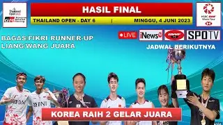 Hasil Final Thailand Open 2023 Hari Ini -- BAKRI Gagal Juara -- KOREA SELATAN Raih 2 Gelar Juara