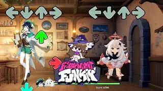 Friday Night Funkin' with Venti and Paimon (Genshin Impact animation)