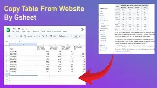 Copy Table From Website By Google Sheet