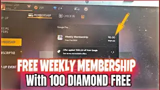 FREE WEEKLY MEMBERSHIP CLAIM IT NOW || 100% Free || Free Fire