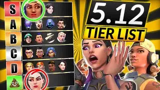 NEW AGENTS TIER LIST for Patch 5.12 - SO MANY AGENT CHANGES! - Valorant Guide
