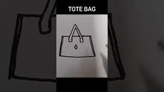 drawing tote bag simple 