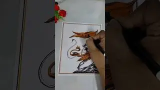 Hanuman ji drawing | Navami drawing #short #ramnavami #hanuman
