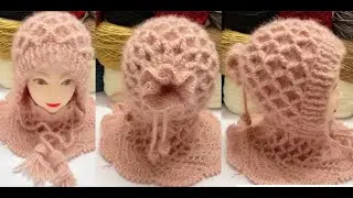 Free Shell Pattern Warm Crochet Hat Tutorial