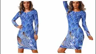 Покупки одежды с Aliexpress - Сексуальное женское ретро платье с длинными рукавами