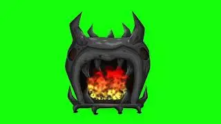 Free Green Screen Effect: Spooky Fireplace