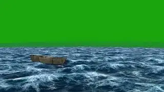 sea and boat green screen free use