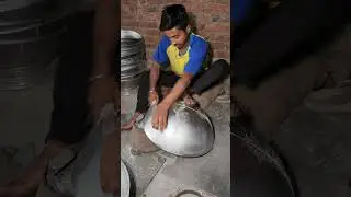 Biggest Cooking Pan Manufacturing Process Using Wastage Aluminum #shorts