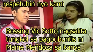 Bossing Vic Sotto nagsalita tungkol sa pagbubuntis ni Maine Mendoza sa kanya