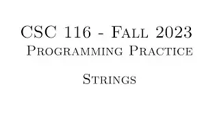 C++ Programming Practice (Fall 2023) - 1.02 - Strings
